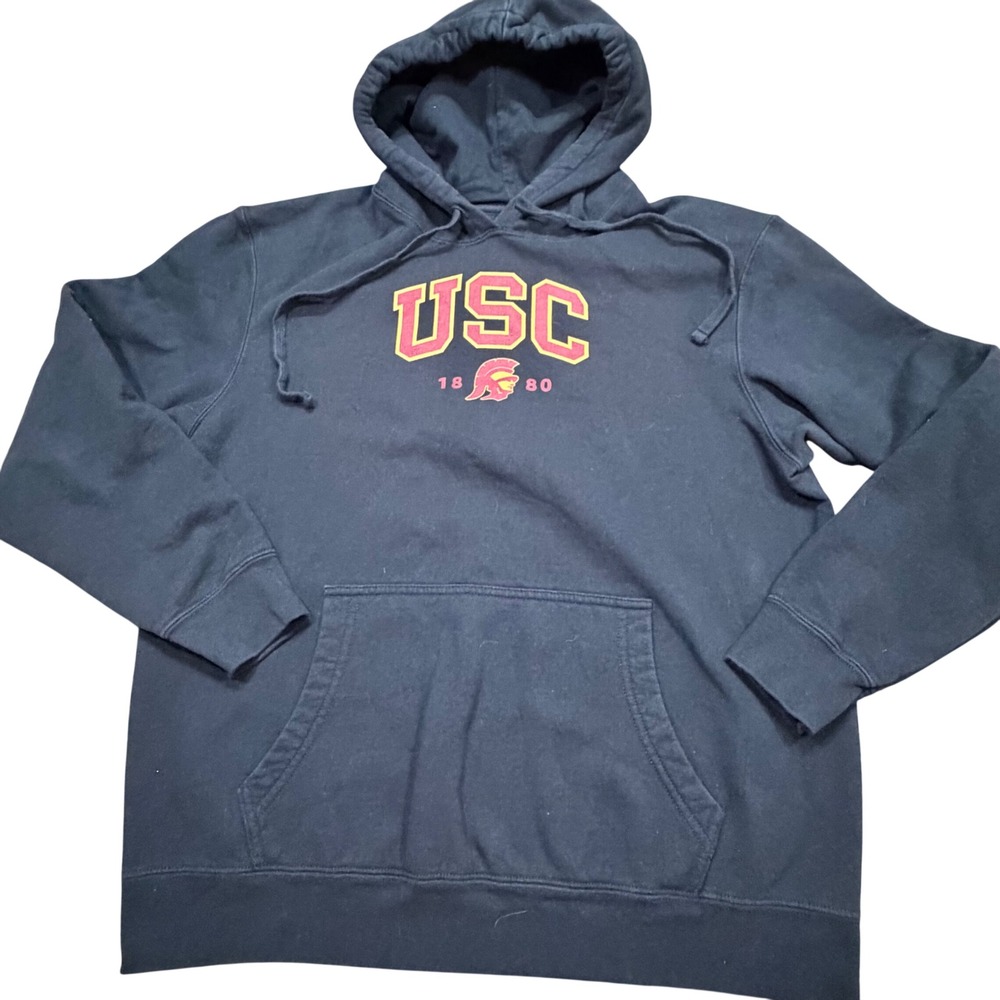 USC Trojans Mens Hoodie Black University of Southern California Sweatshirt Large